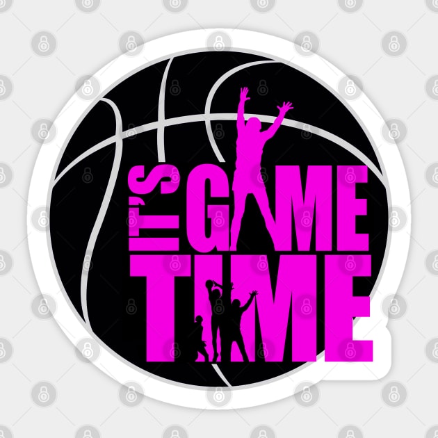 It's Game Time - Pink Sticker by adamzworld